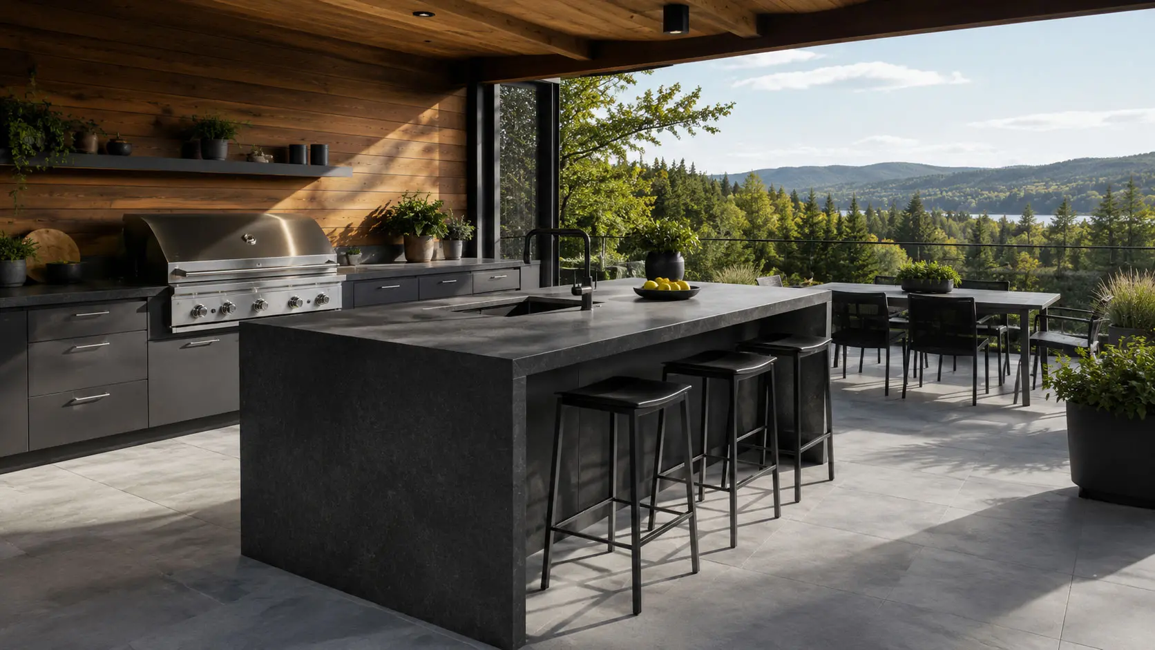 Comptoir extérieur en Dekton